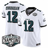 Men's Philadelphia Eagles #12 Randall Cunningham White 2024 New NFC East Champions F.U.S.E. Vapor Untouchable Limited Stitched Jersey,baseball caps,new era cap wholesale,wholesale hats